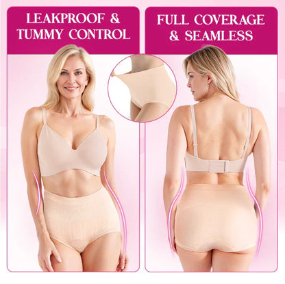 💥Jahresendausverkauf – 70 % Rabatt 💞 Auslaufsichere, hoch taillierte, bauchformende, poformende Unterhosen🎁