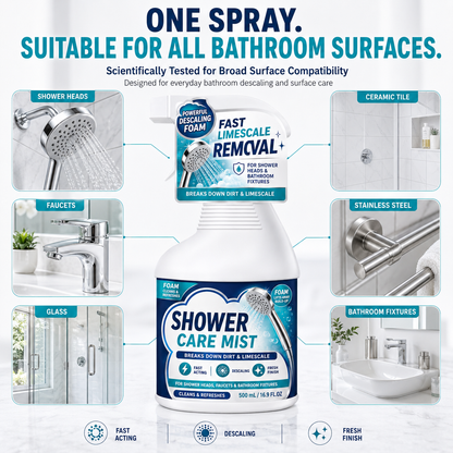 ❄️Summerfresh 50 % Rabatt!🚿Schnell wirkendes Kalkentfernungsspray für das Badezimmer – Reiniger für Dusche, Wasserhähne und Kalkablagerungen, 500 ml