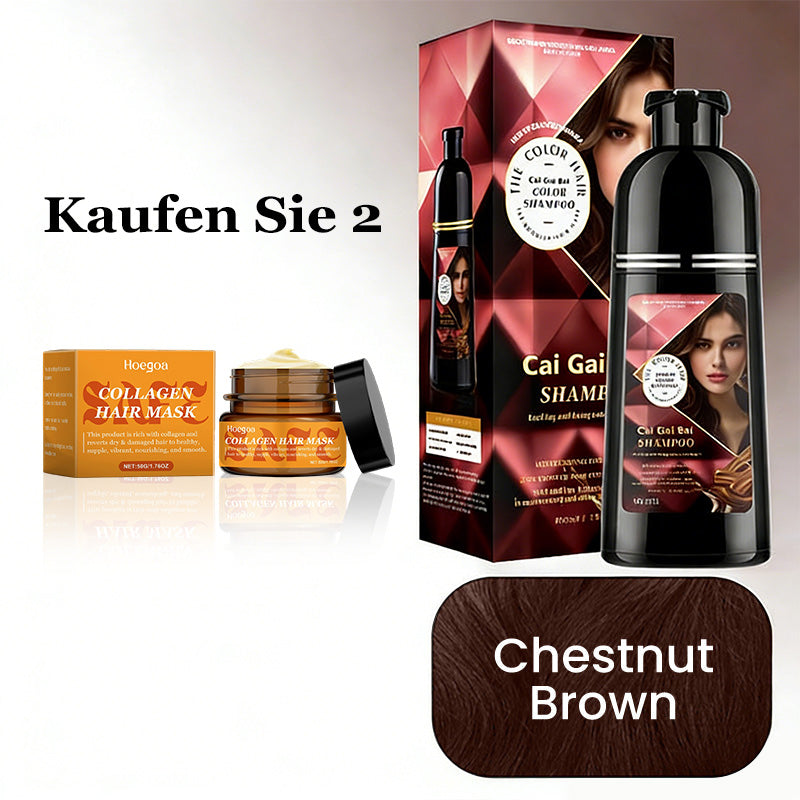 Sofortige Haarfärbeshampoo mit Kräuterextrakten für Männer & Frauen