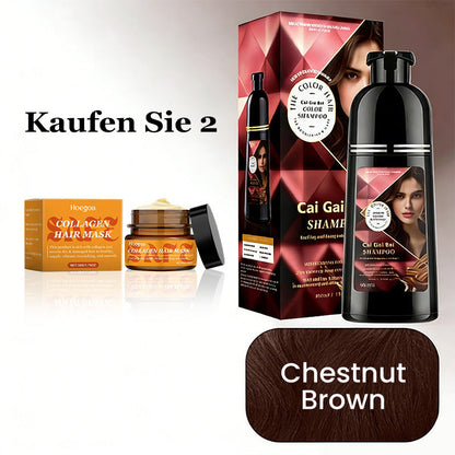 Sofortige Haarfärbeshampoo mit Kräuterextrakten für Männer & Frauen