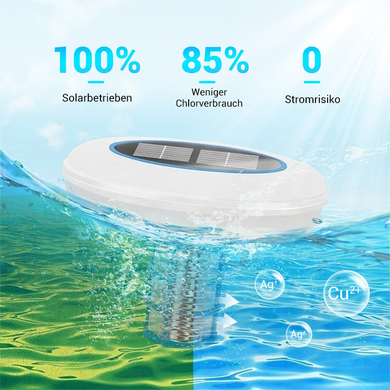 Kristallklarer Pool – ohne Chemie, mit Solarenergie! 🌞SOLARBETRIEBENER SCHWIMMENDER POOL-IONISATOR