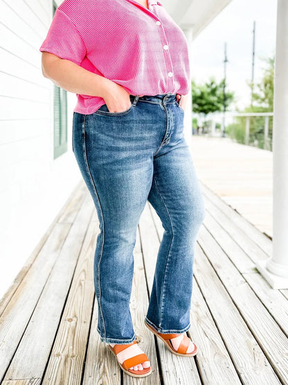 🔥Sommer-Sale: 50% RABATT❤️👖Holy Grail Bootcut-Jeans zur Bauchkontrolle