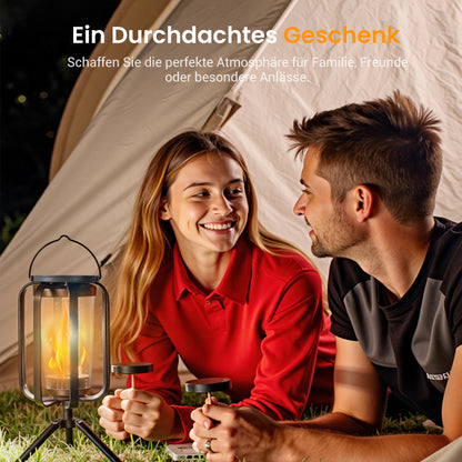 🔥Upgraded flackernde Flamme Solar Laterne im Freien wasserdichtes Licht