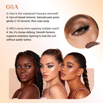 ✨LAST DAY KAUF 1 ERHALTE 1 KOSTENLOS!!✨ Tagesschöne Wimpern, verwischungsfest! Wasserfeste Fiber Mascara für natürliches Volumen.
