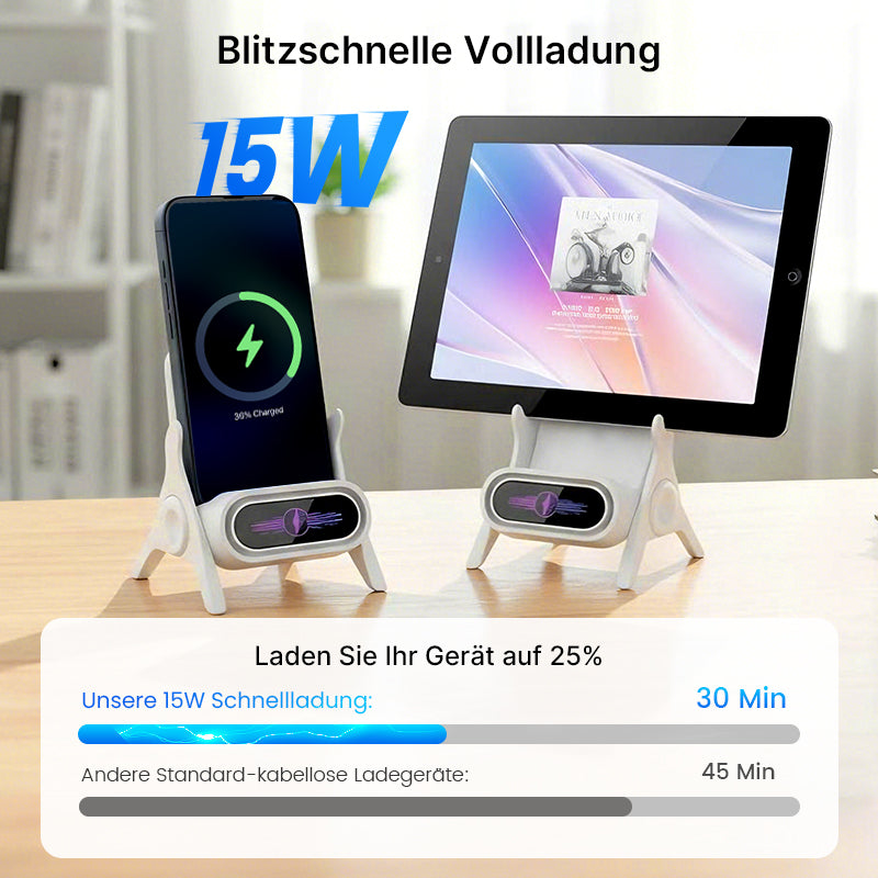 🔥 50 % RABATT 🎁 Multifunktionale kabellose Halterung mit Schnellladegerät für Smartphones