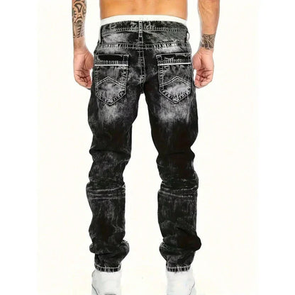 Kreative Stretch-Jeans für Herren, minimalistischer Stil, ideal für den Sommer, Emo-Stil