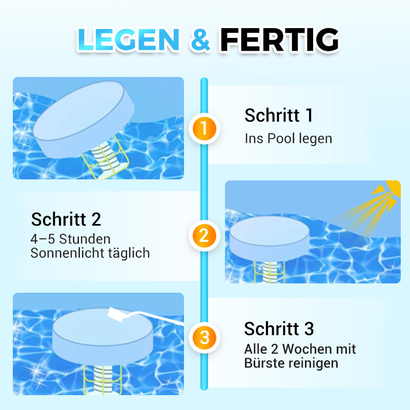 Kristallklarer Pool – ohne Chemie, mit Solarenergie! 🌞SOLARBETRIEBENER SCHWIMMENDER POOL-IONISATOR