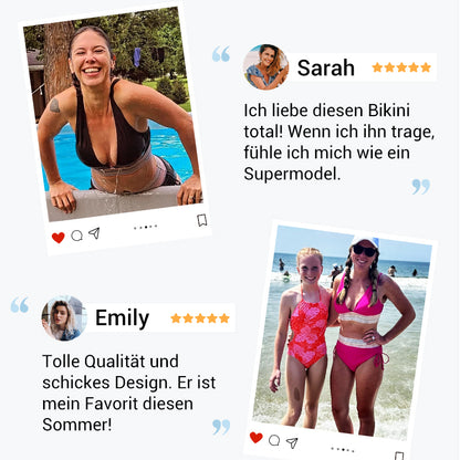 👙Hoch taillierte Bikini-Sets mit Bauchkontrolle und Farbblockdesign
