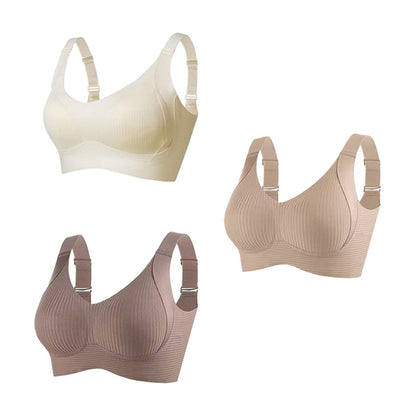 🎁 1 Kaufen, 1 Gratis 💕 Damen Rippenstrick Push-Up Verstellbarer Drahtloser BH