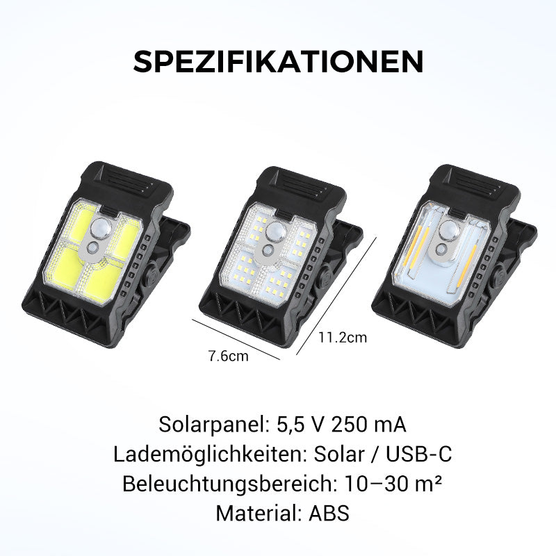 🌿 Solar-Clip-Leuchte mit Bewegungssensor – Jetzt 2 kaufen, 1 gratis! Perfekt für Garten, Balkon & Terrasse! 🏡✨