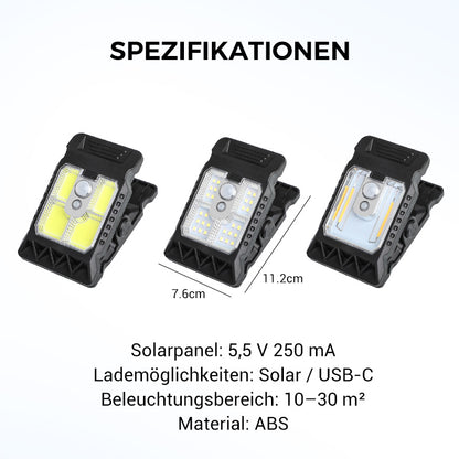 🌿 Solar-Clip-Leuchte mit Bewegungssensor – Jetzt 2 kaufen, 1 gratis! Perfekt für Garten, Balkon & Terrasse! 🏡✨