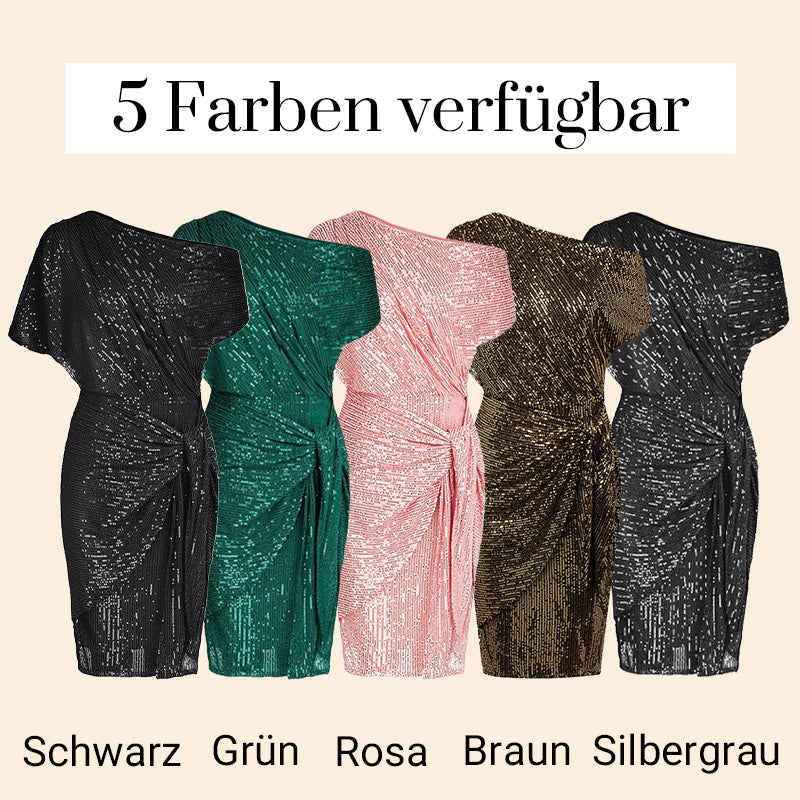 💃👠50% RABATT💖Party- und Clubkleid mit One-Shoulder-Träger und funkelnden Pailletten für Damen✨