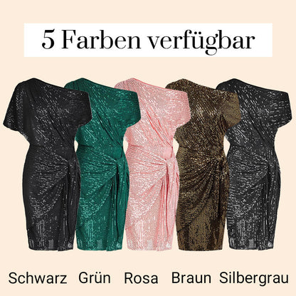 💃👠50% RABATT💖Party- und Clubkleid mit One-Shoulder-Träger und funkelnden Pailletten für Damen✨