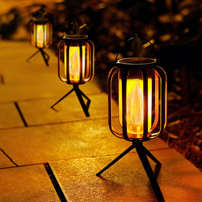 🔥Upgraded flackernde Flamme Solar Laterne im Freien wasserdichtes Licht
