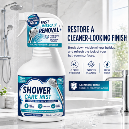 ❄️Summerfresh 50 % Rabatt!🚿Schnell wirkendes Kalkentfernungsspray für das Badezimmer – Reiniger für Dusche, Wasserhähne und Kalkablagerungen, 500 ml