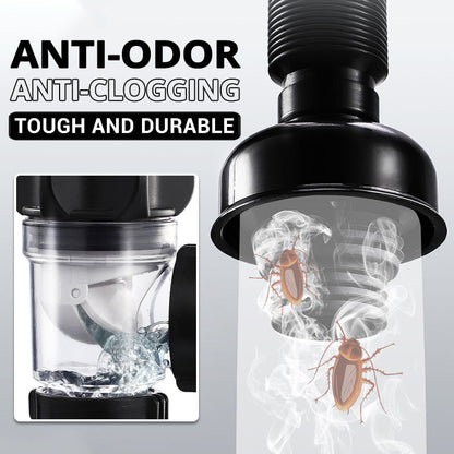 📢📢50 % Rabatt!! ⏰🔥🛠️ Teleskopierbares, geruchsdichtes Abflussrohr 🚿💨🧰 Flexibel, dicht & ultra-langlebig✨