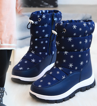 Hochwertiger, rutschfester und wasserdichter Schneestiefel aus Kunstfell für Damen