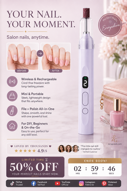 ✨ Tragbarer multifunktionaler elektrischer Nagelbohrer