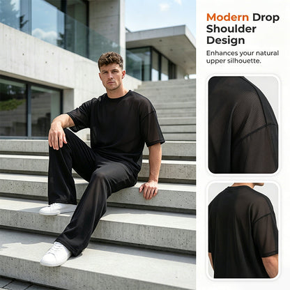 🎁2026 Neuheiten 50% RABATT💥Herren T-Shirt & Weite-Hose 2-teiliges Set