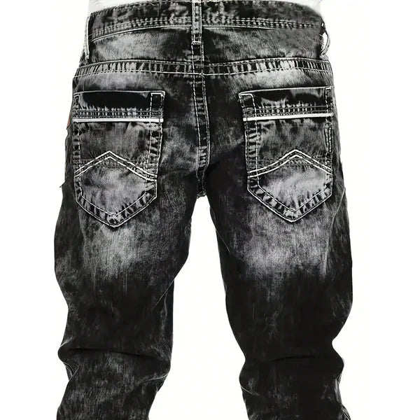 Kreative Stretch-Jeans für Herren, minimalistischer Stil, ideal für den Sommer, Emo-Stil