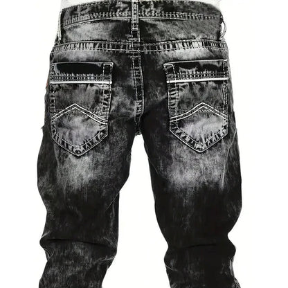 Kreative Stretch-Jeans für Herren, minimalistischer Stil, ideal für den Sommer, Emo-Stil
