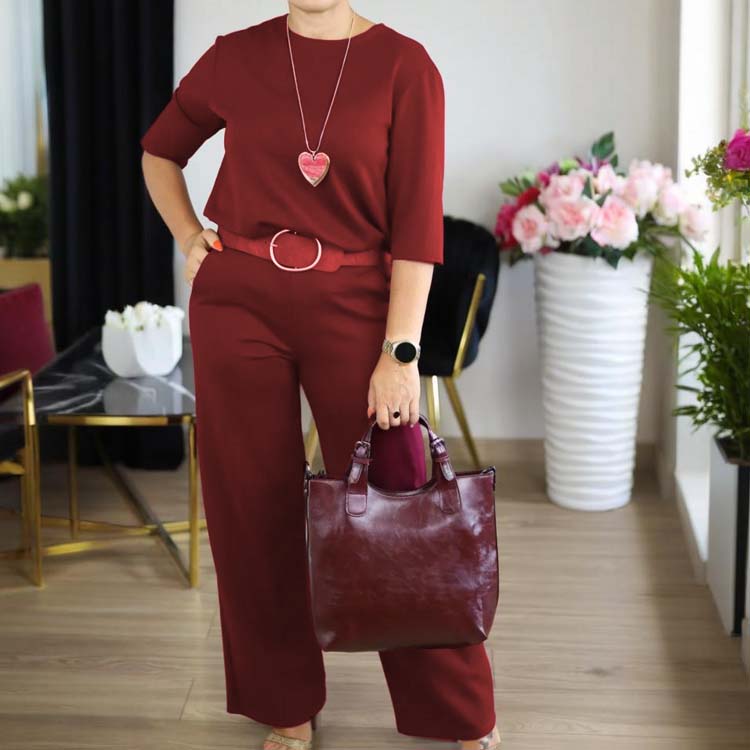 👗 59 % RABATT! ✨Elegantes 3-teiliges Set: Langer Cardigan, Oberteil und Hose