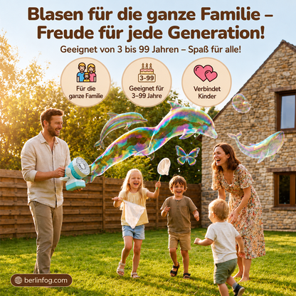 Fantastische Seifenblasenmaschine 🫧 Erzeuge magische, bunte Seifenblasen und genieße stundenlangen Spaß!