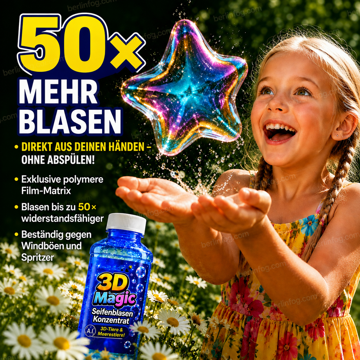 Fantastische Seifenblasenmaschine 🫧 Erzeuge magische, bunte Seifenblasen und genieße stundenlangen Spaß!