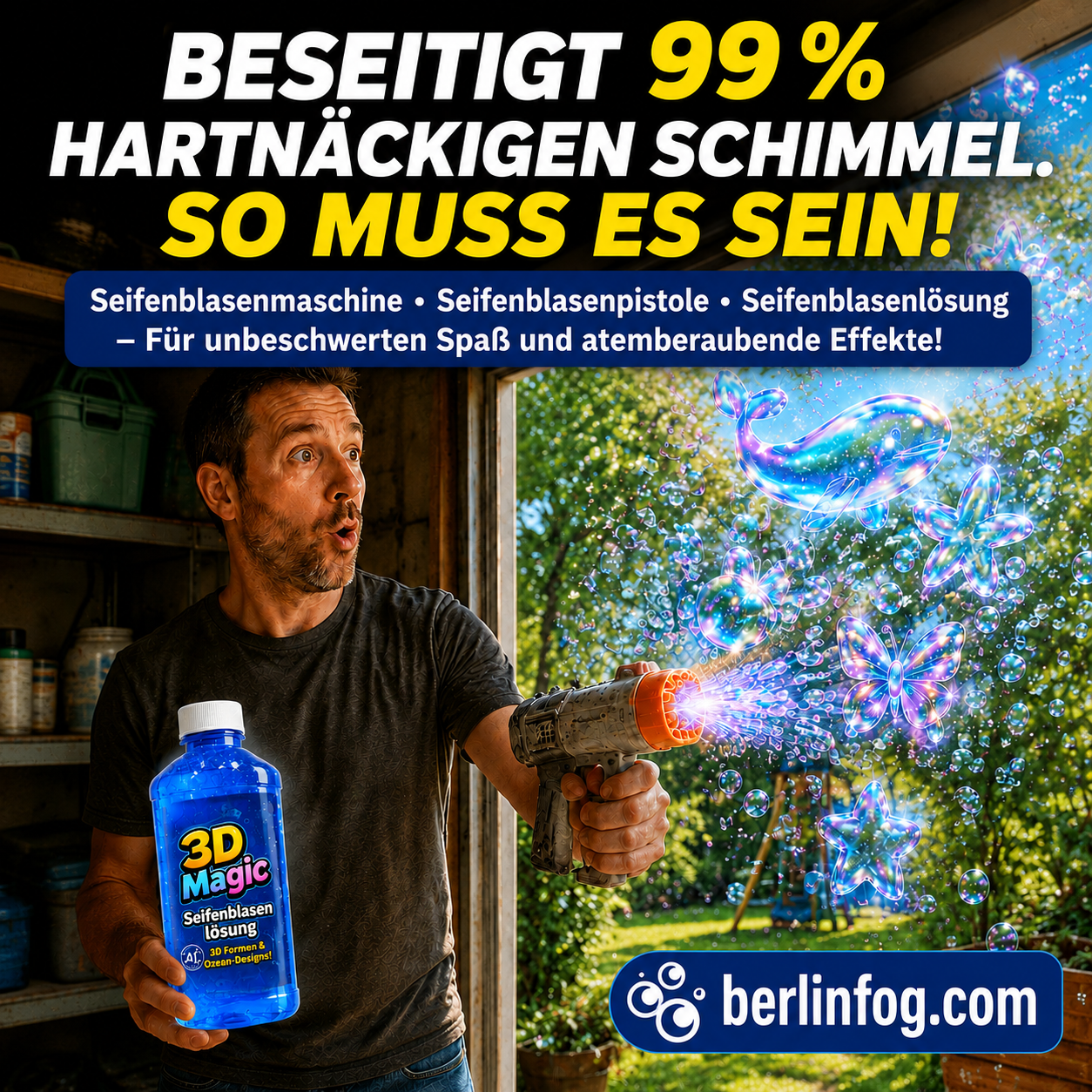 Fantastische Seifenblasenmaschine 🫧 Erzeuge magische, bunte Seifenblasen und genieße stundenlangen Spaß!