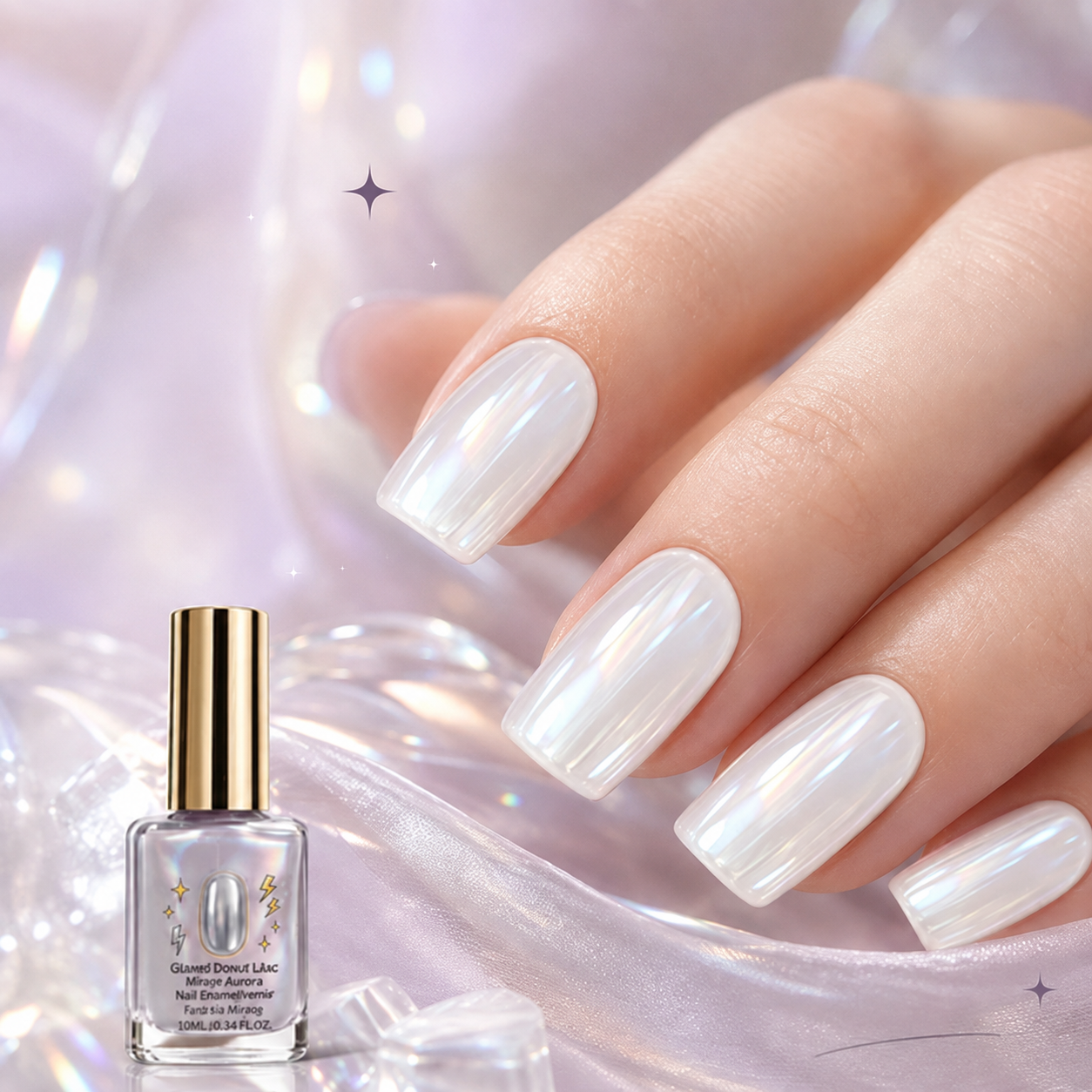 📢📢49 % RABATT !! ⏰ Lilac Glossy Mirror Nagelstärker