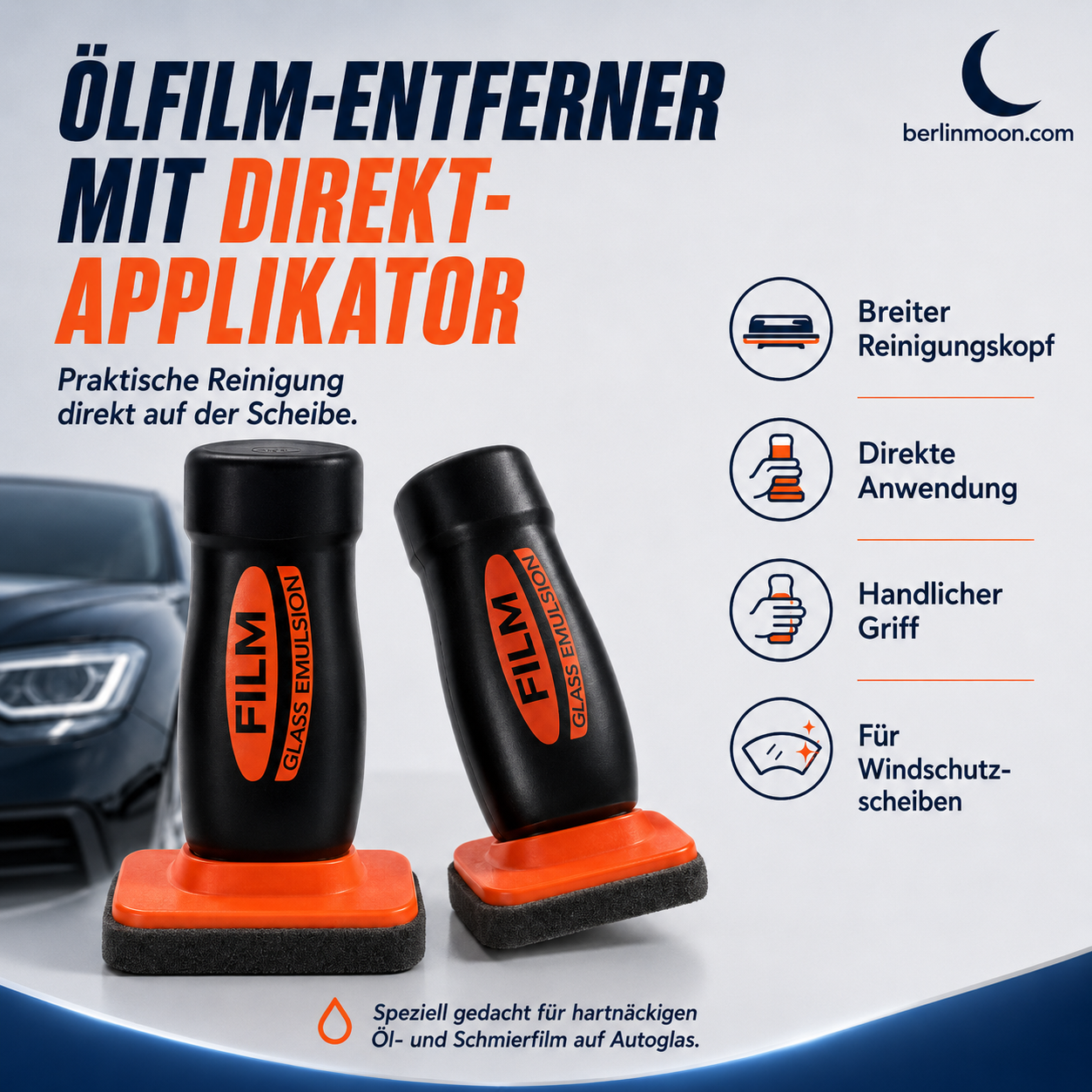 🚗✨ Ölreiniger für Autofenster – Streifenfreie Reinigung, kratzfest und einfach in der Anwendung für makellose Scheiben 💦🔧