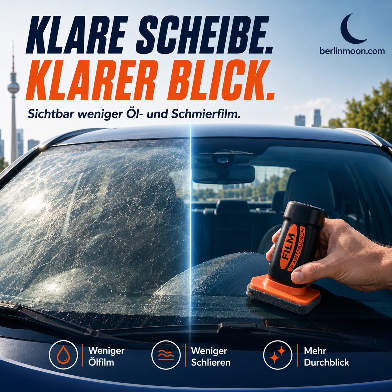 🚗✨ Ölreiniger für Autofenster – Streifenfreie Reinigung, kratzfest und einfach in der Anwendung für makellose Scheiben 💦🔧