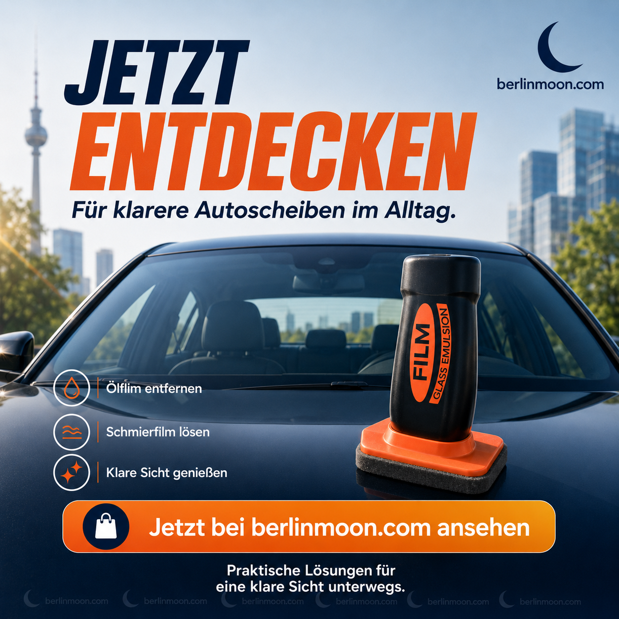 🚗✨ Ölreiniger für Autofenster – Streifenfreie Reinigung, kratzfest und einfach in der Anwendung für makellose Scheiben 💦🔧