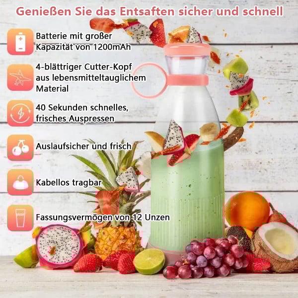 🎄 Weihnachtsaktionen 🎄 Portabler Entsafter Bestseller | 🌟 Frischer Saft, jederzeit und überall!