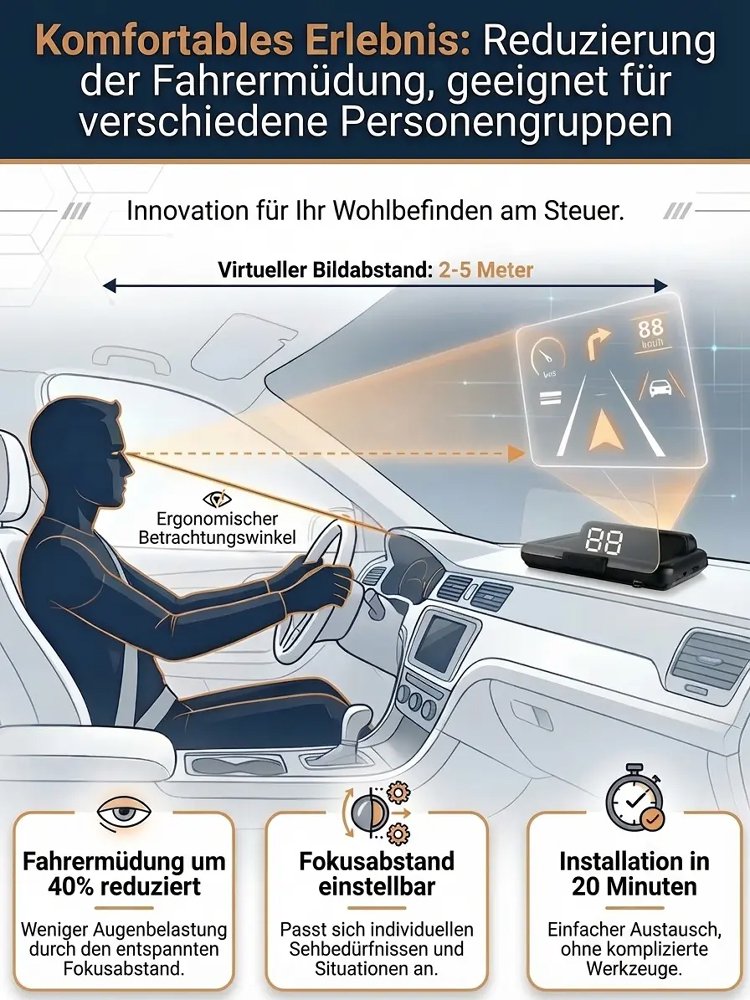 Bleiben Sie sicher unterwegs – Echtzeit-Geschwindigkeitsanzeige direkt auf Ihrer Windschutzscheibe! Nie mehr Bußgelder – Präzise Geschwindigkeitswarnungen für Ihre entspannte Fahrt!