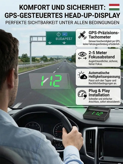 Bleiben Sie sicher unterwegs – Echtzeit-Geschwindigkeitsanzeige direkt auf Ihrer Windschutzscheibe! Nie mehr Bußgelder – Präzise Geschwindigkeitswarnungen für Ihre entspannte Fahrt!