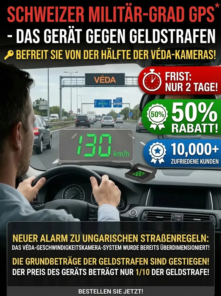 Bleiben Sie sicher unterwegs – Echtzeit-Geschwindigkeitsanzeige direkt auf Ihrer Windschutzscheibe! Nie mehr Bußgelder – Präzise Geschwindigkeitswarnungen für Ihre entspannte Fahrt!
