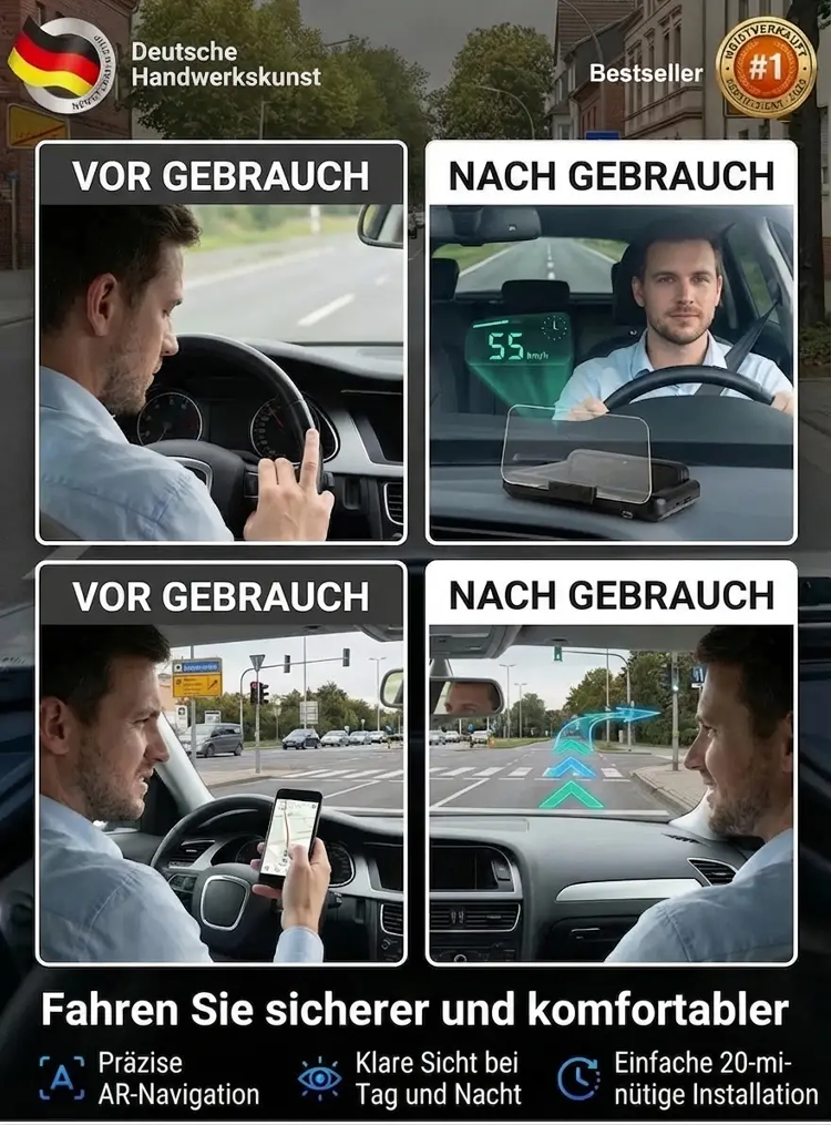 Bleiben Sie sicher unterwegs – Echtzeit-Geschwindigkeitsanzeige direkt auf Ihrer Windschutzscheibe! Nie mehr Bußgelder – Präzise Geschwindigkeitswarnungen für Ihre entspannte Fahrt!