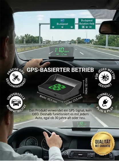 Bleiben Sie sicher unterwegs – Echtzeit-Geschwindigkeitsanzeige direkt auf Ihrer Windschutzscheibe! Nie mehr Bußgelder – Präzise Geschwindigkeitswarnungen für Ihre entspannte Fahrt!