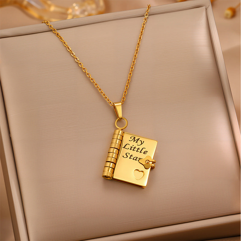 Mein Buch Halskette für Tochter, Sohn oder Liebhaber, Geburtstag Tag Geschenk, Graduierung Schmuck der Liebe
