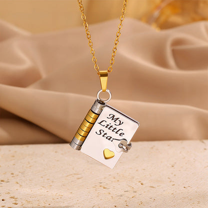 Mein Buch Halskette für Tochter, Sohn oder Liebhaber, Geburtstag Tag Geschenk, Graduierung Schmuck der Liebe