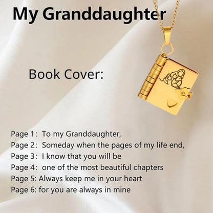 Mein Buch Halskette für Tochter, Sohn oder Liebhaber, Geburtstag Tag Geschenk, Graduierung Schmuck der Liebe
