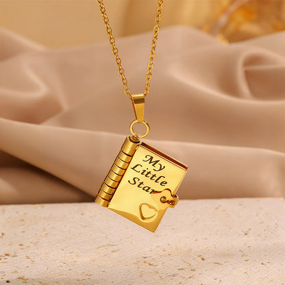 Mein Buch Halskette für Tochter, Sohn oder Liebhaber, Geburtstag Tag Geschenk, Graduierung Schmuck der Liebe