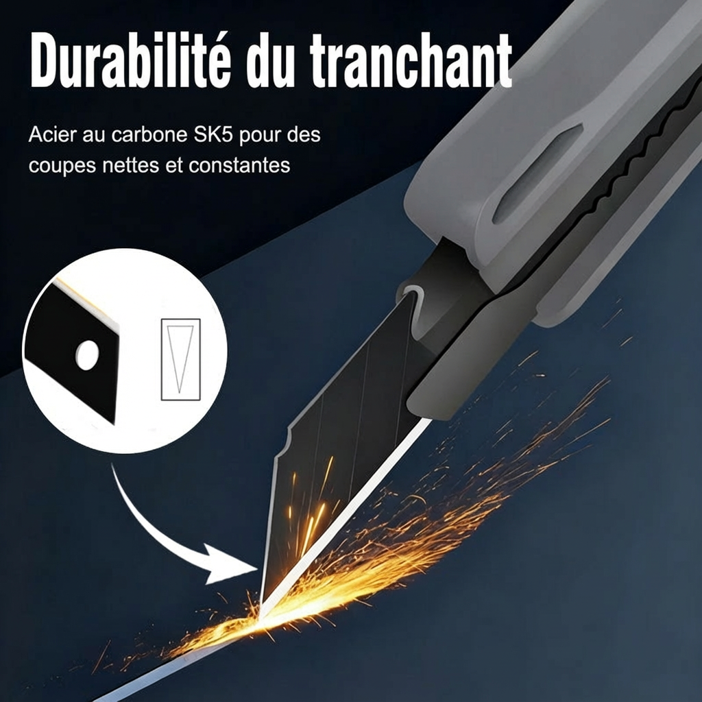 Couteau utilitaire robuste et tranchant