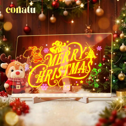 🎄Weihnachtsaktion 49% Rabatt🎁Kreatives wiederbeschreibbares Acryl-LED-Nachrichtenschild