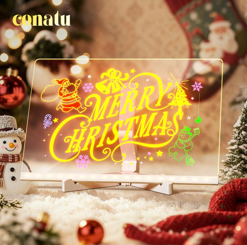 🎄Weihnachtsaktion 49% Rabatt🎁Kreatives wiederbeschreibbares Acryl-LED-Nachrichtenschild