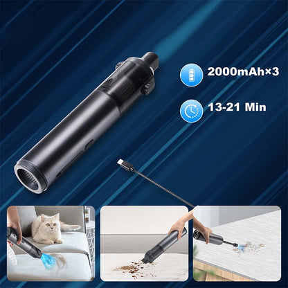 Fanttik V8 Apex Autostaubsauger, 4 in 1 tragbarer kabelloser Mini Staubsauger