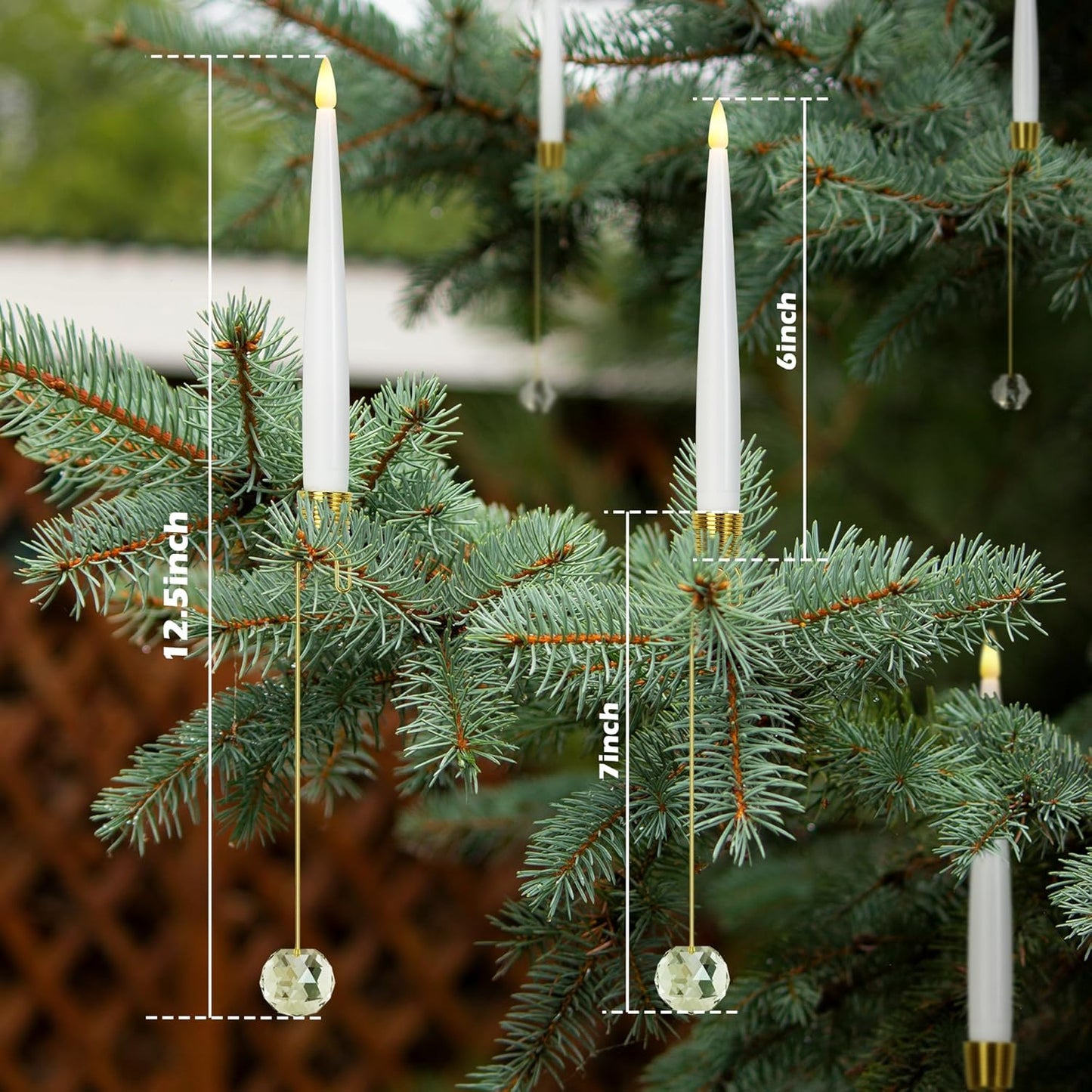 🎁Frühweihnachtliche Aktion – 50 % Rabatt🎄❄️Weihnachtsbaum-LED-Kerzen mit klarem Kristallkugelhaken