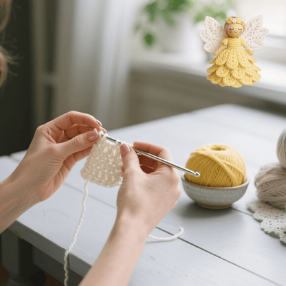 🔥Letzter Tagesverkauf 50% RABATT🎁Häkeln Sie Ihren eigenen Engel – Komplettes Bastelset