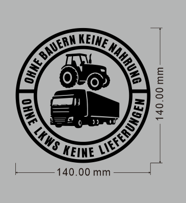 ⚡⚡50% RABATT!!! 🚜Auto-Aufkleber: 🌾Keine Bauern, keine Lebensmittel – keine LKWs, keine Lieferungen🚛